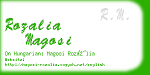 rozalia magosi business card